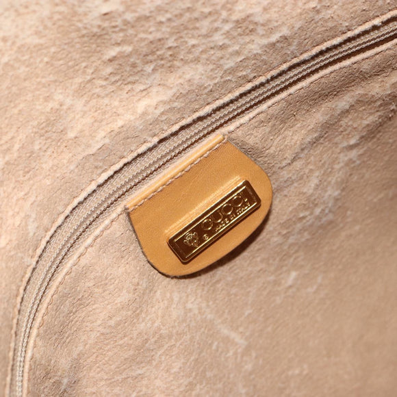 GUCCI Micro GG Supreme Shoulder Bag PVC Beige Gold 104 004 0024 Auth BA9177