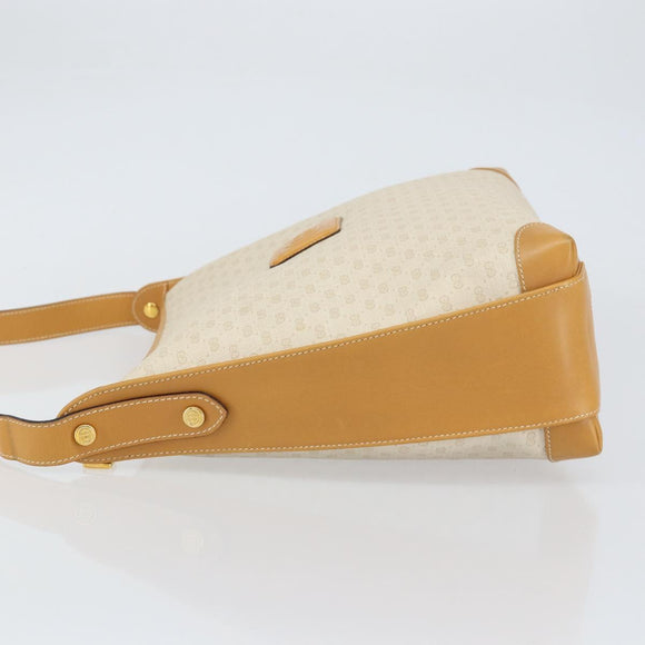 GUCCI Micro GG Supreme Shoulder Bag PVC Beige Gold 104 004 0024 Auth BA9177