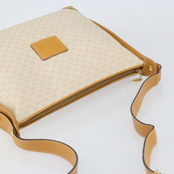 GUCCI Micro GG Supreme Shoulder Bag PVC Beige Gold 104 004 0024 Auth BA9177