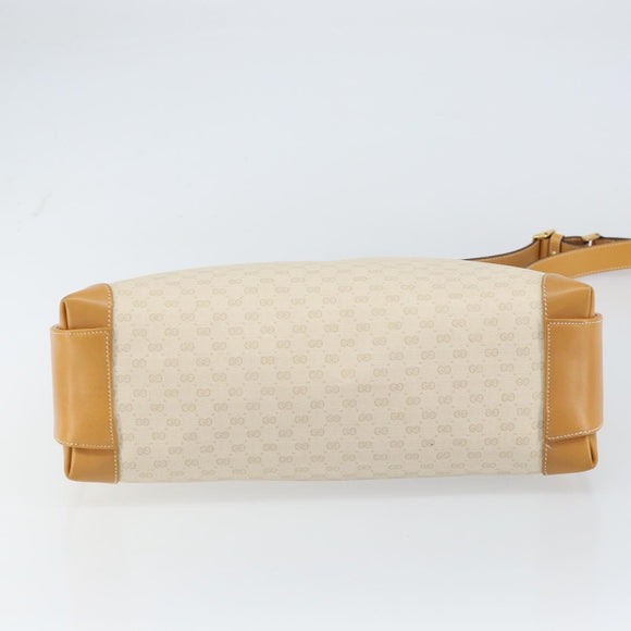 GUCCI Micro GG Supreme Shoulder Bag PVC Beige Gold 104 004 0024 Auth BA9177