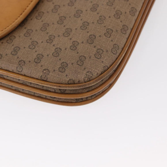 GUCCI Micro GG Supreme Shoulder Bag PVC Beige Gold 104 004 0024 Auth BA9178