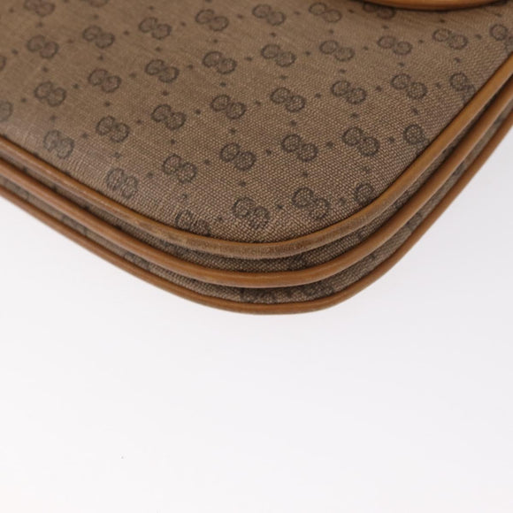 GUCCI Micro GG Supreme Shoulder Bag PVC Beige Gold 104 004 0024 Auth BA9178