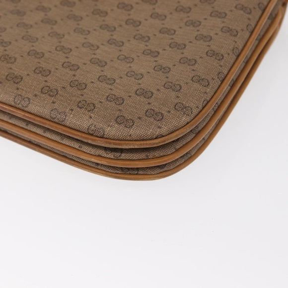 GUCCI Micro GG Supreme Shoulder Bag PVC Beige Gold 104 004 0024 Auth BA9178