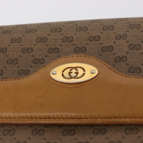 GUCCI Micro GG Supreme Shoulder Bag PVC Beige Gold 104 004 0024 Auth BA9178