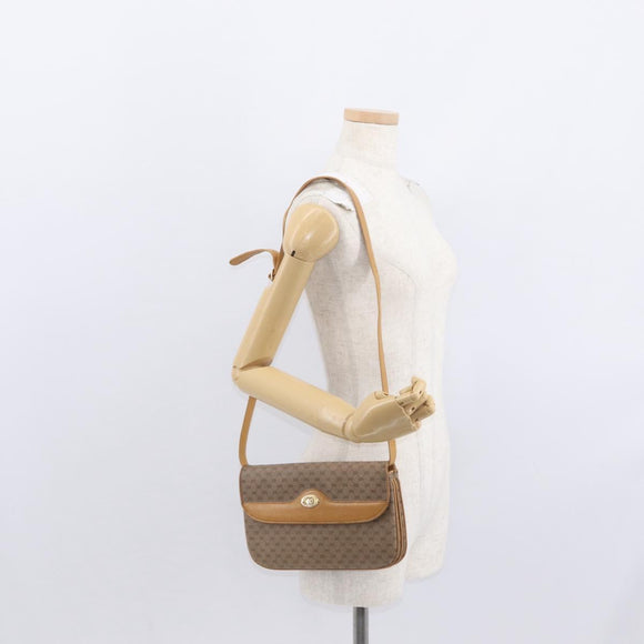 GUCCI Micro GG Supreme Shoulder Bag PVC Beige Gold 104 004 0024 Auth BA9178