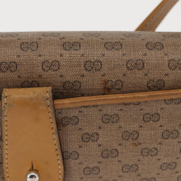 GUCCI Micro GG Supreme Shoulder Bag PVC Beige Gold 104 004 0024 Auth BA9178