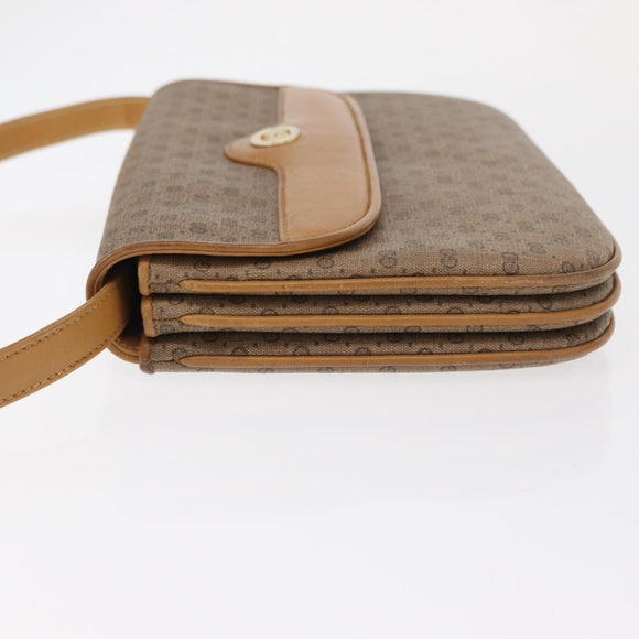 GUCCI Micro GG Supreme Shoulder Bag PVC Beige Gold 104 004 0024 Auth BA9178