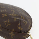 LOUIS VUITTON Monogram Trousse Demi Ronde Cosmetic Pouch M47520 LV Auth BA9183-10