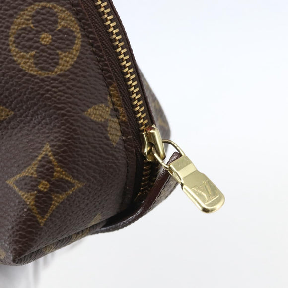 LOUIS VUITTON Monogram Trousse Demi Ronde Cosmetic Pouch M47520 LV Auth BA9183