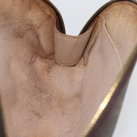 LOUIS VUITTON Monogram Trousse Demi Ronde Cosmetic Pouch M47520 LV Auth BA9183