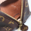 LOUIS VUITTON Monogram Trousse Demi Ronde Cosmetic Pouch M47520 LV Auth BA9183-17