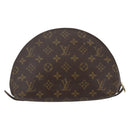 LOUIS VUITTON Monogram Trousse Demi Ronde Cosmetic Pouch M47520 LV Auth BA9183-3