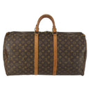 LOUIS VUITTON Monogram Keepall 55 Boston Bag M41424 LV Auth BA9184-2