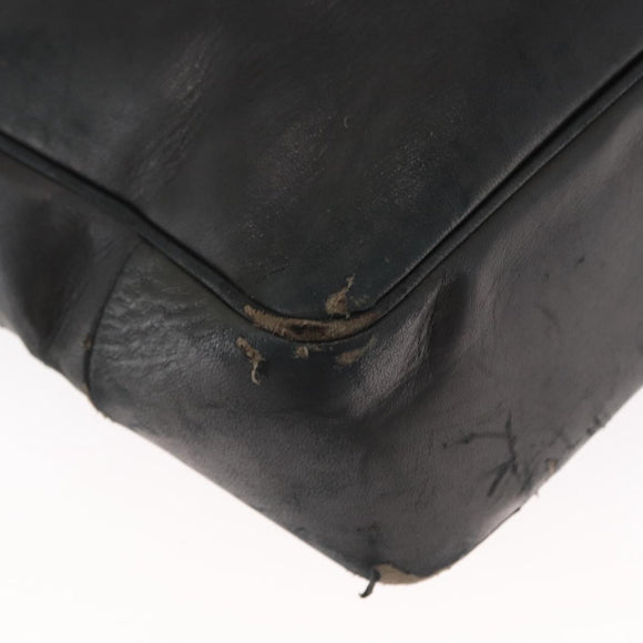 CHANEL Shoulder Bag Lamb Skin Black Gold CC Auth BA9188
