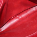 CHANEL Matelasse Chain Shoulder Bag Lamb Skin Red Gold CC Auth BA9195-10