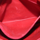 CHANEL Matelasse Chain Shoulder Bag Lamb Skin Red Gold CC Auth BA9195-22