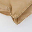 CHANEL Shoulder Bag Lamb Skin Beige Gold CC Auth BA9196-11