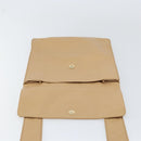 CHANEL Shoulder Bag Lamb Skin Beige Gold CC Auth BA9196-14