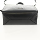 GIVENCHY Hand Bag Leather 2way Black Silver Auth BA9198V-5