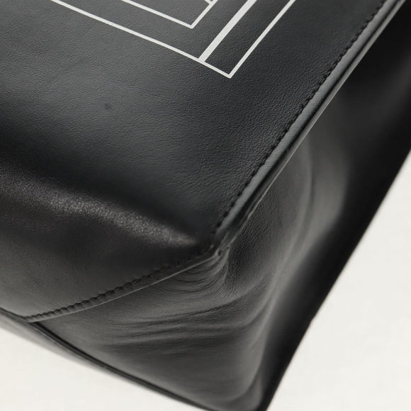 GIVENCHY Hand Bag Leather 2way Black Silver Auth BA9198V