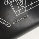 GIVENCHY Hand Bag Leather 2way Black Silver Auth BA9198V-10