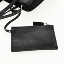 GIVENCHY Hand Bag Leather 2way Black Silver Auth BA9198V-22