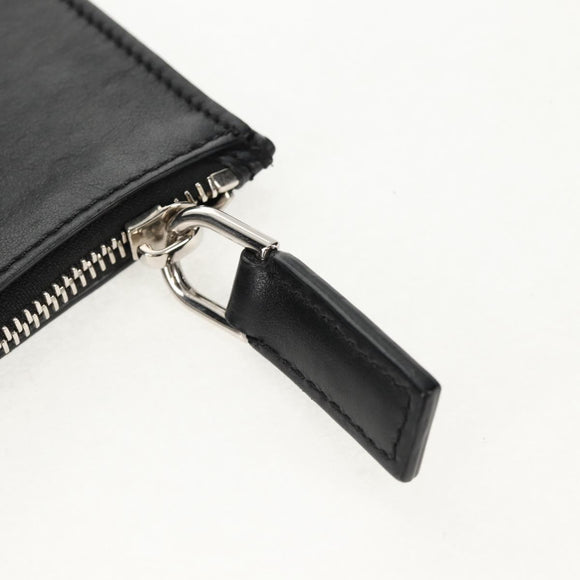 GIVENCHY Hand Bag Leather 2way Black Silver Auth BA9198V