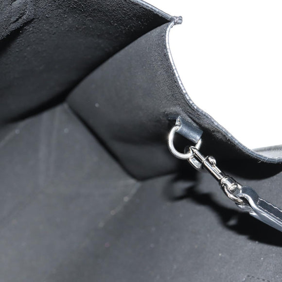 GIVENCHY Hand Bag Leather 2way Black Silver Auth BA9198V
