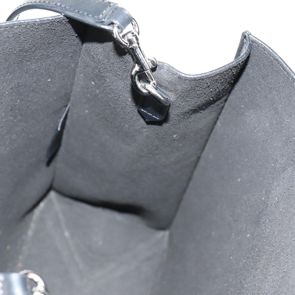 GIVENCHY Hand Bag Leather 2way Black Silver Auth BA9198V