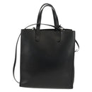 GIVENCHY Hand Bag Leather 2way Black Silver Auth BA9198V-2