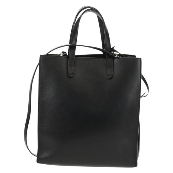 GIVENCHY Hand Bag Leather 2way Black Silver Auth BA9198V