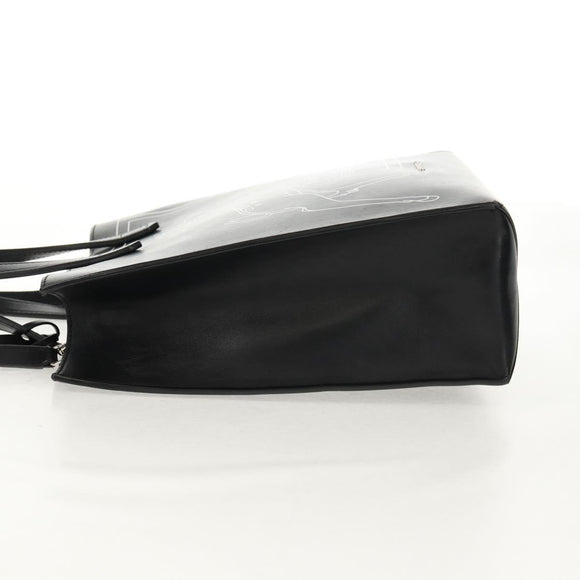 GIVENCHY Hand Bag Leather 2way Black Silver Auth BA9198V