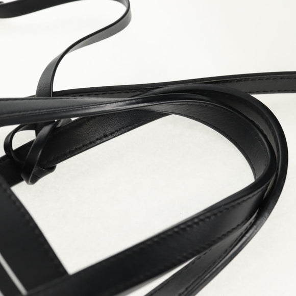 GIVENCHY Hand Bag Leather 2way Black Silver Auth BA9198V