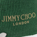 Jimmy Choo Hand Bag Raffia 2way Green Gold Auth BA9200-16