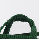 Jimmy Choo Hand Bag Raffia 2way Green Gold Auth BA9200-8