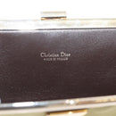 Christian Dior Trotter Canvas Clutch Bag Green Gold Auth BA9201-11