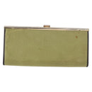 Christian Dior Trotter Canvas Clutch Bag Green Gold Auth BA9201-2