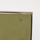Christian Dior Trotter Canvas Clutch Bag Green Gold Auth BA9201-3
