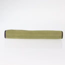 Christian Dior Trotter Canvas Clutch Bag Green Gold Auth BA9201-7