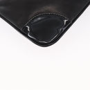 CHANEL Camelia Clutch Bag Lamb Skin Black Silver CC Auth BA9202V-16
