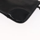 CHANEL Camelia Clutch Bag Lamb Skin Black Silver CC Auth BA9202V-17