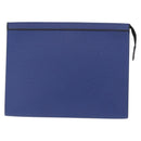 LOUIS VUITTON Taiga Leather Pochette Voyager MM Bag Blue M30399 LV Auth BA9205-13