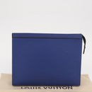 LOUIS VUITTON Taiga Leather Pochette Voyager MM Bag Blue M30399 LV Auth BA9205-12