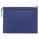 LOUIS VUITTON Taiga Leather Pochette Voyager MM Bag Blue M30399 LV Auth BA9205-2