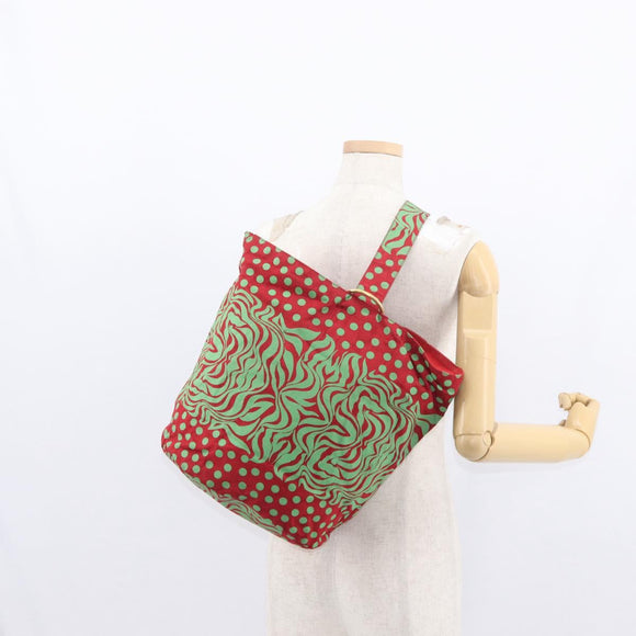 Gianni Versace Shoulder Bag Nylon Red Gold Auth BA9206
