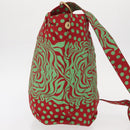 Gianni Versace Shoulder Bag Nylon Red Gold Auth BA9206-3