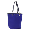 GUCCI Tote Bag Nylon Leather Blue Silver 002 1099 Auth BA9208-1