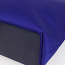 GUCCI Tote Bag Nylon Leather Blue Silver 002 1099 Auth BA9208-14
