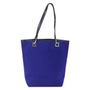 GUCCI Tote Bag Nylon Leather Blue Silver 002 1099 Auth BA9208-2