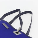 GUCCI Tote Bag Nylon Leather Blue Silver 002 1099 Auth BA9208-8